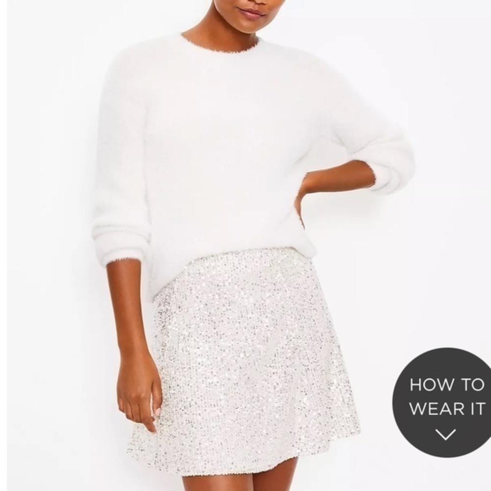 Loft Shimmer Fuzzy Sweater